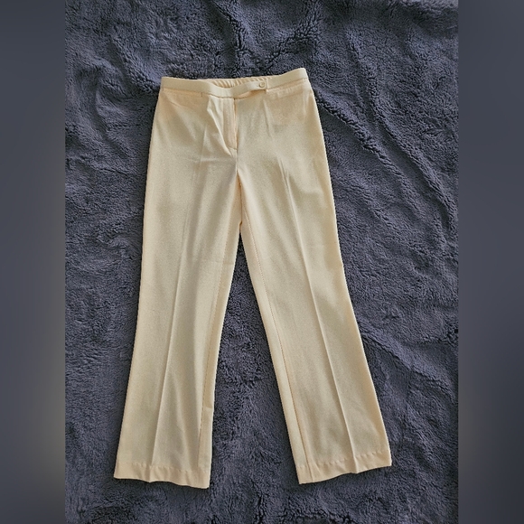 Focus 2000 Pants - Focus 2000 Vintage Butter Yellow Straight Leg Dress Pants Womens 6